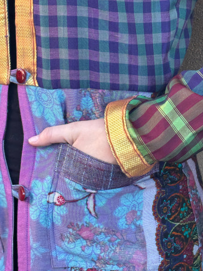 COLLAGE COAT PLUM BERRY