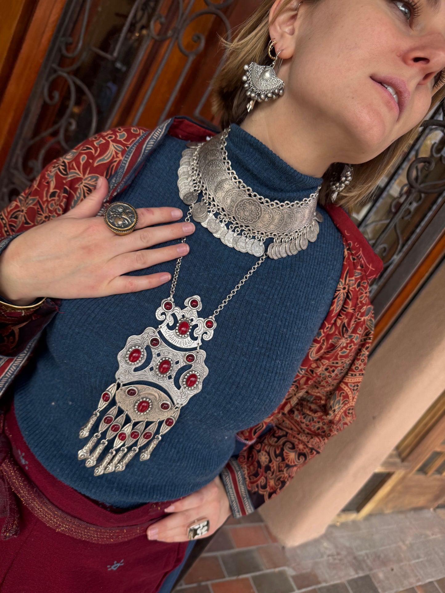 TURKISH DELIGHT SILVER BERRY RESIN NECKLACE