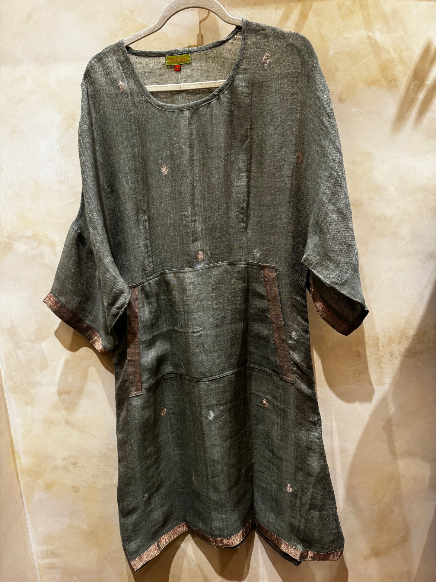 LINEN LINA DRESS HAND LOOMED