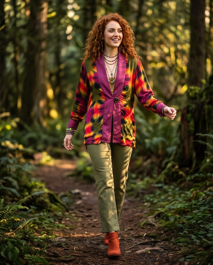 KALEIDOSCOPIC HAND DYED SWING JACKETS