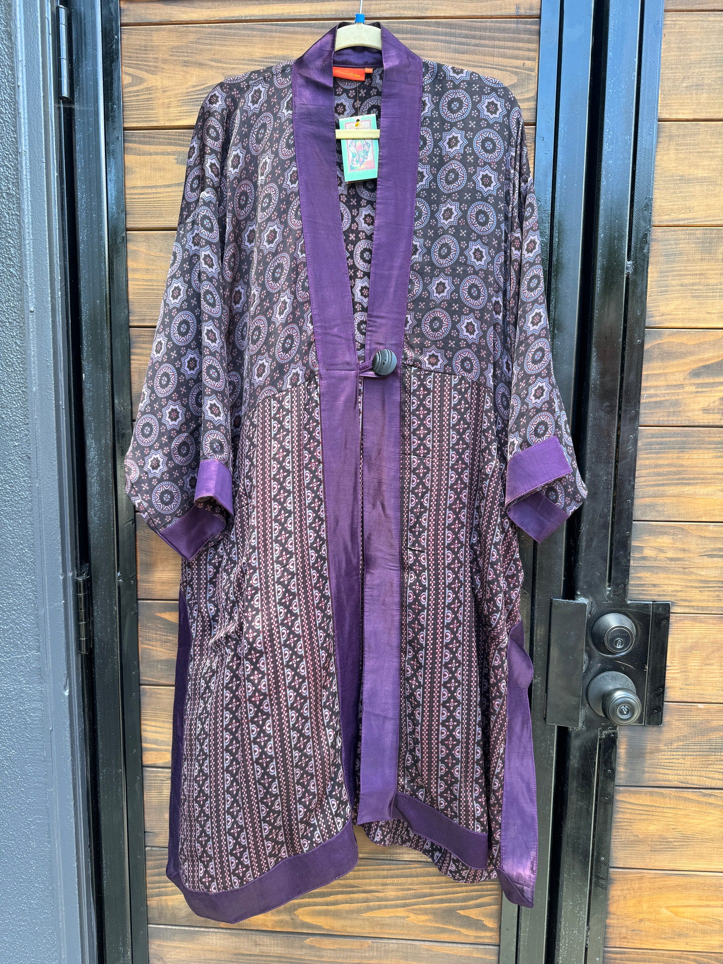 SMOKY PLUM AJRAKH KIMONOS