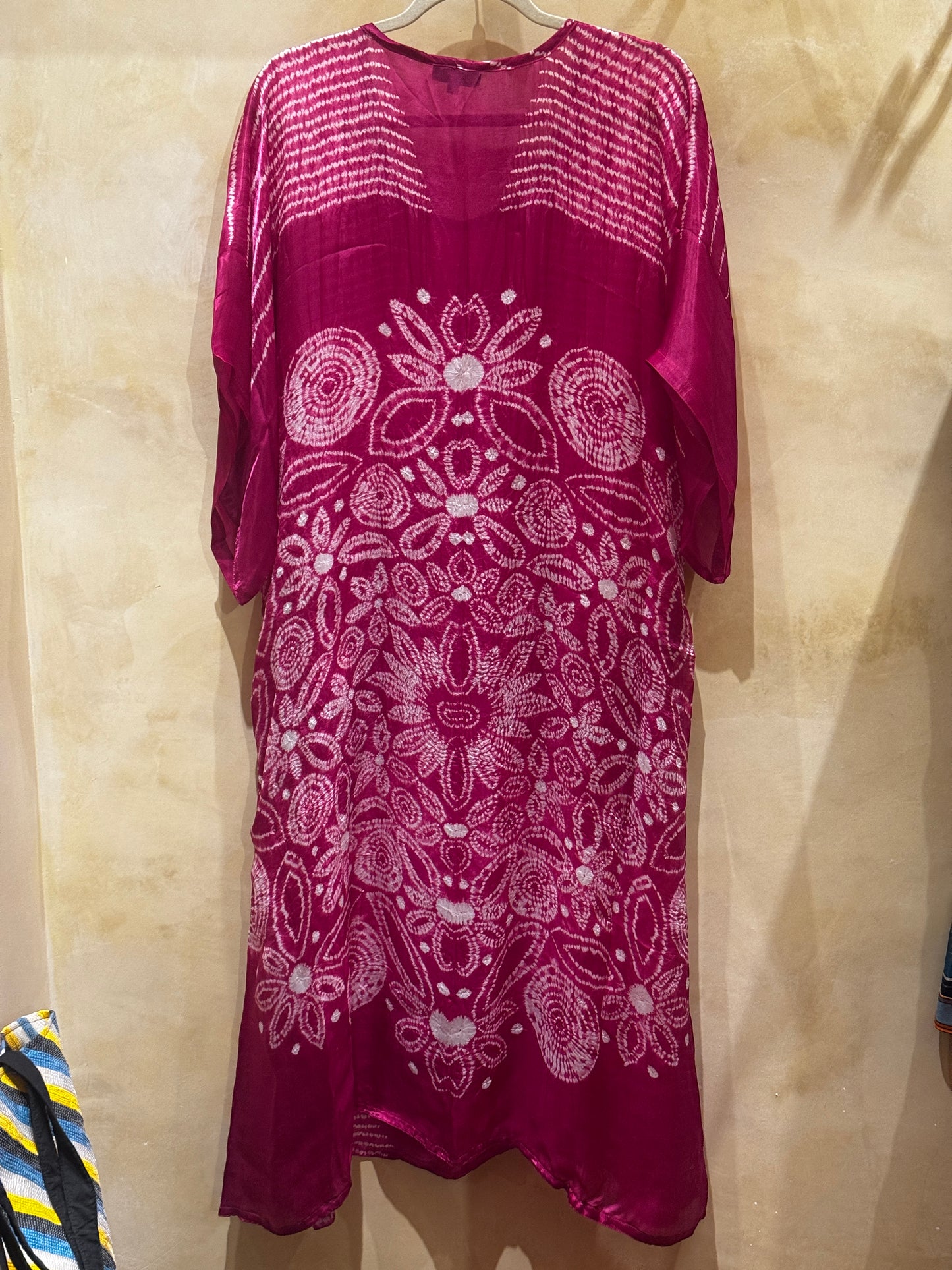 PINK CLOUD SHIBORI KAFTAN