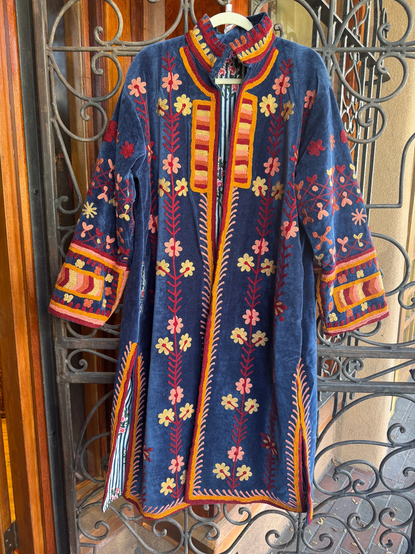 DAISY CHAIN COTTON VELVET COAT