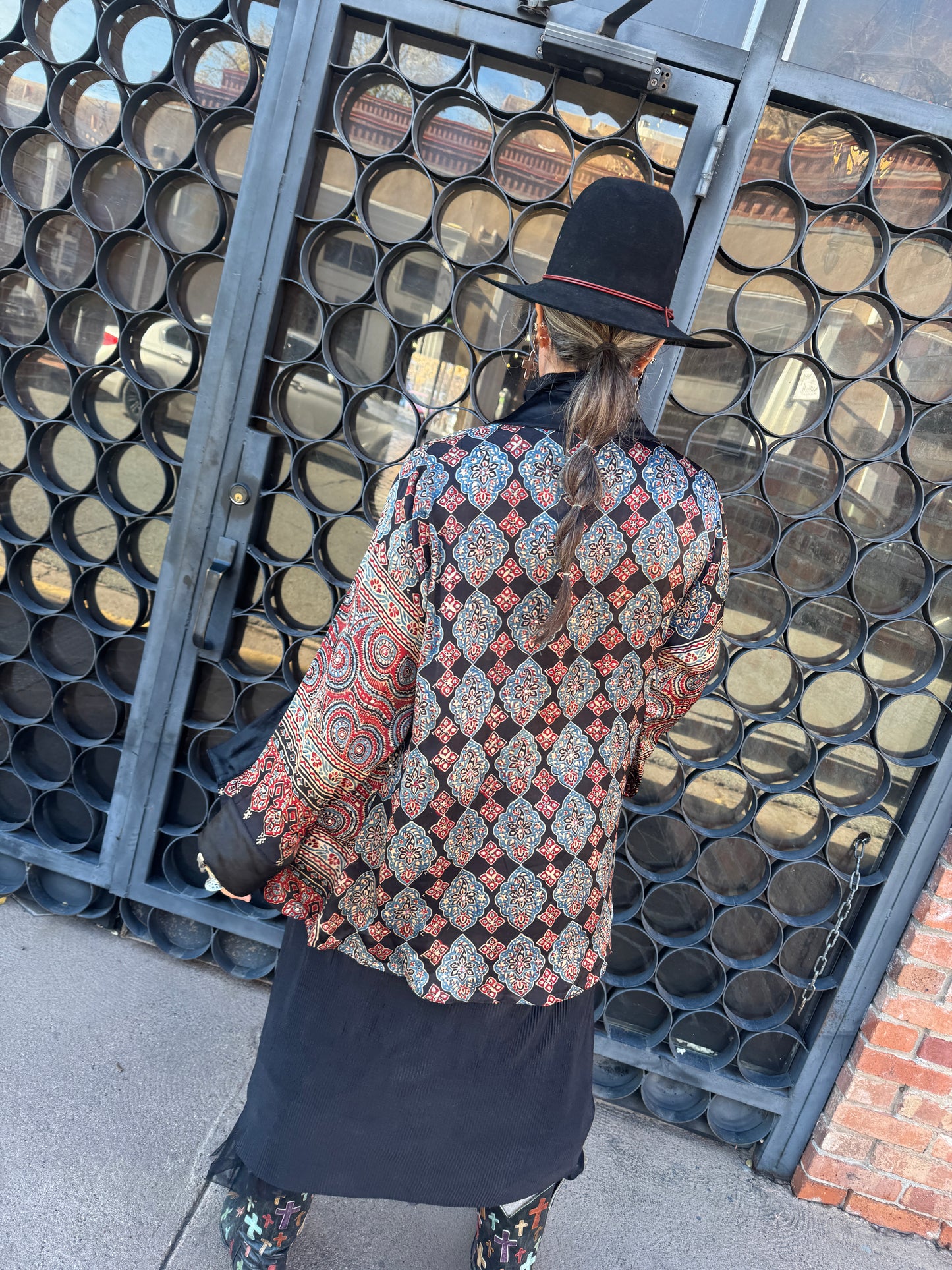 AJRAKH MIRRORED SWING JACKET