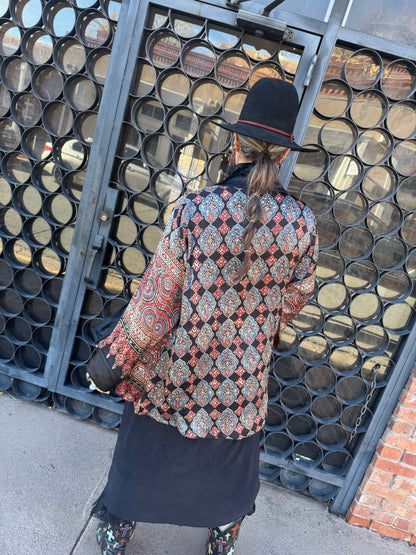 AJRAKH MIRRORED SWING JACKET