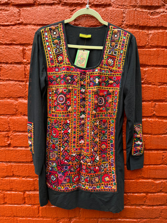 STRETCH MESH TRIBAL TUNIC