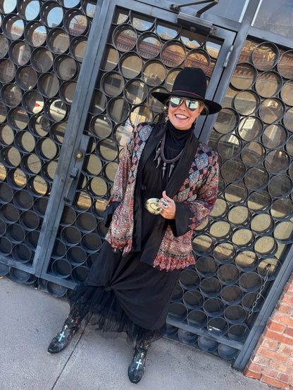 AJRAKH MIRRORED SWING JACKET