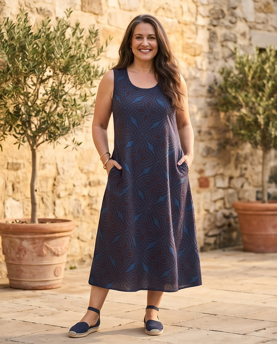 DEEP INDIGO SLIP DRESS