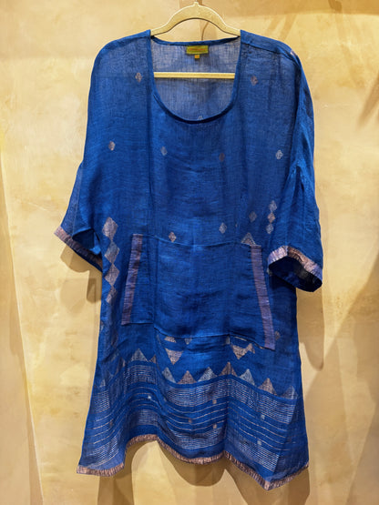 LINEN LINA DRESS HAND LOOMED