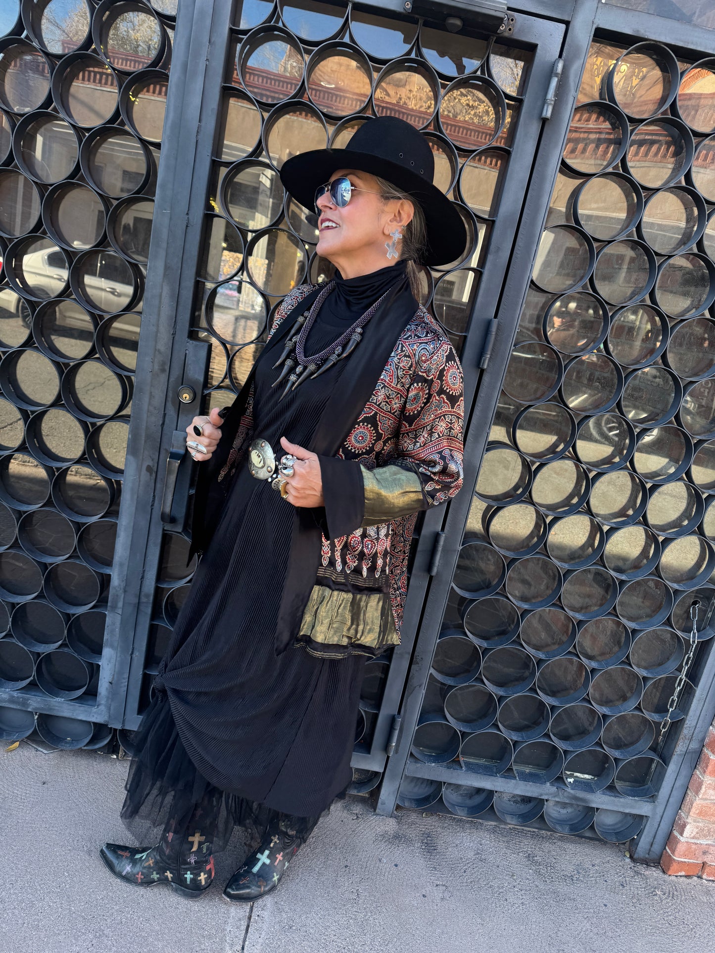 AJRAKH MIRRORED SWING JACKET