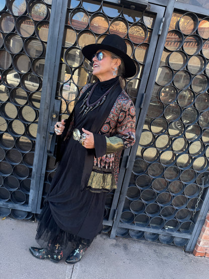 AJRAKH MIRRORED SWING JACKET