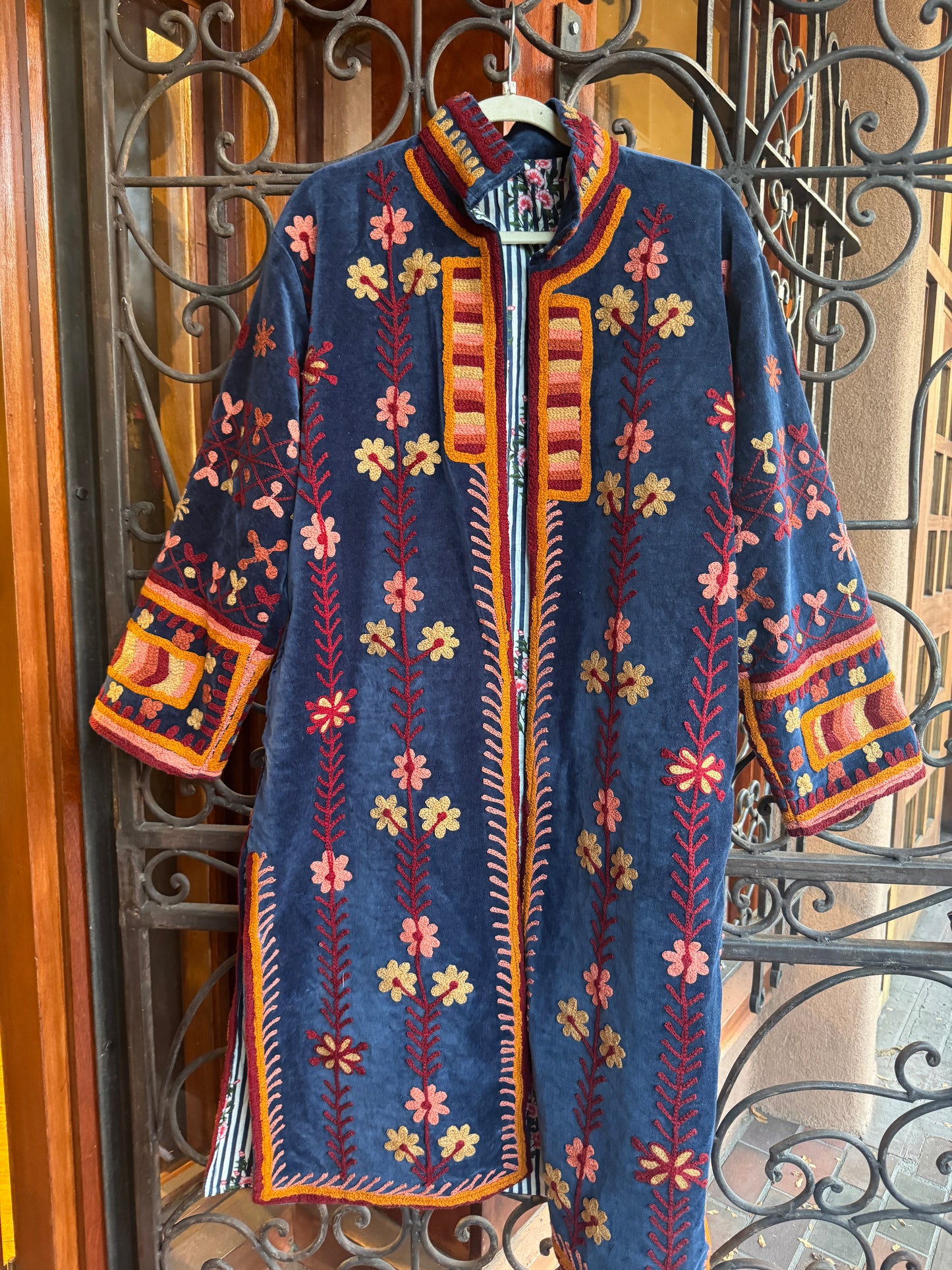 DAISY CHAIN COTTON VELVET COAT