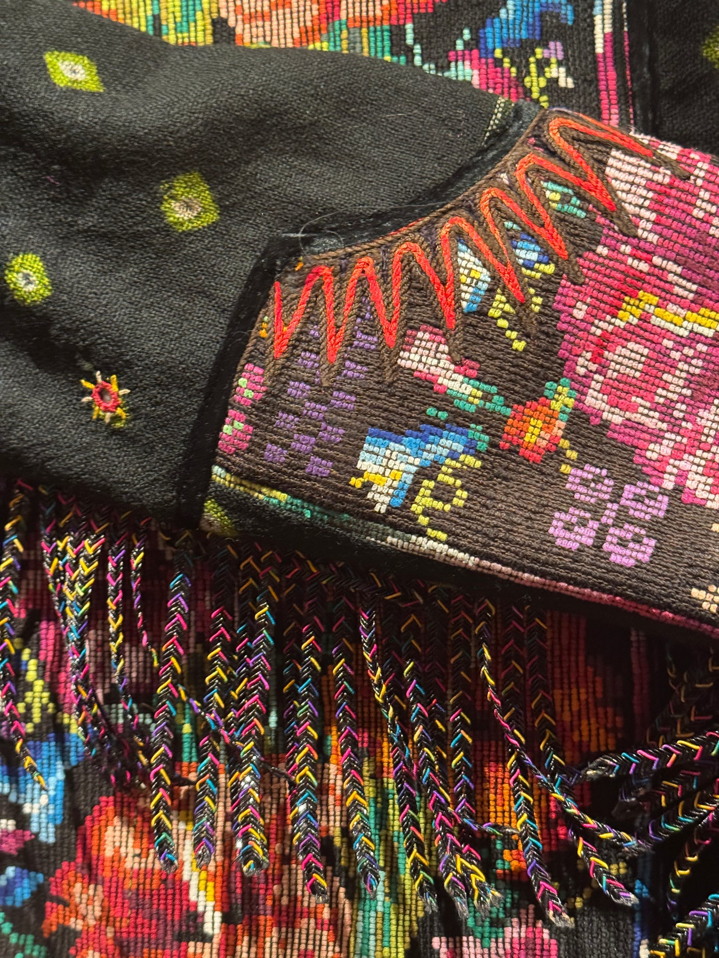 BLACK BANDHANI HUIPIL REDUX JACKET