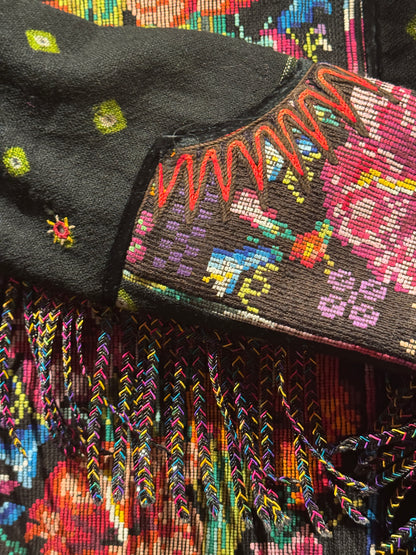 BLACK BANDHANI HUIPIL REDUX JACKET