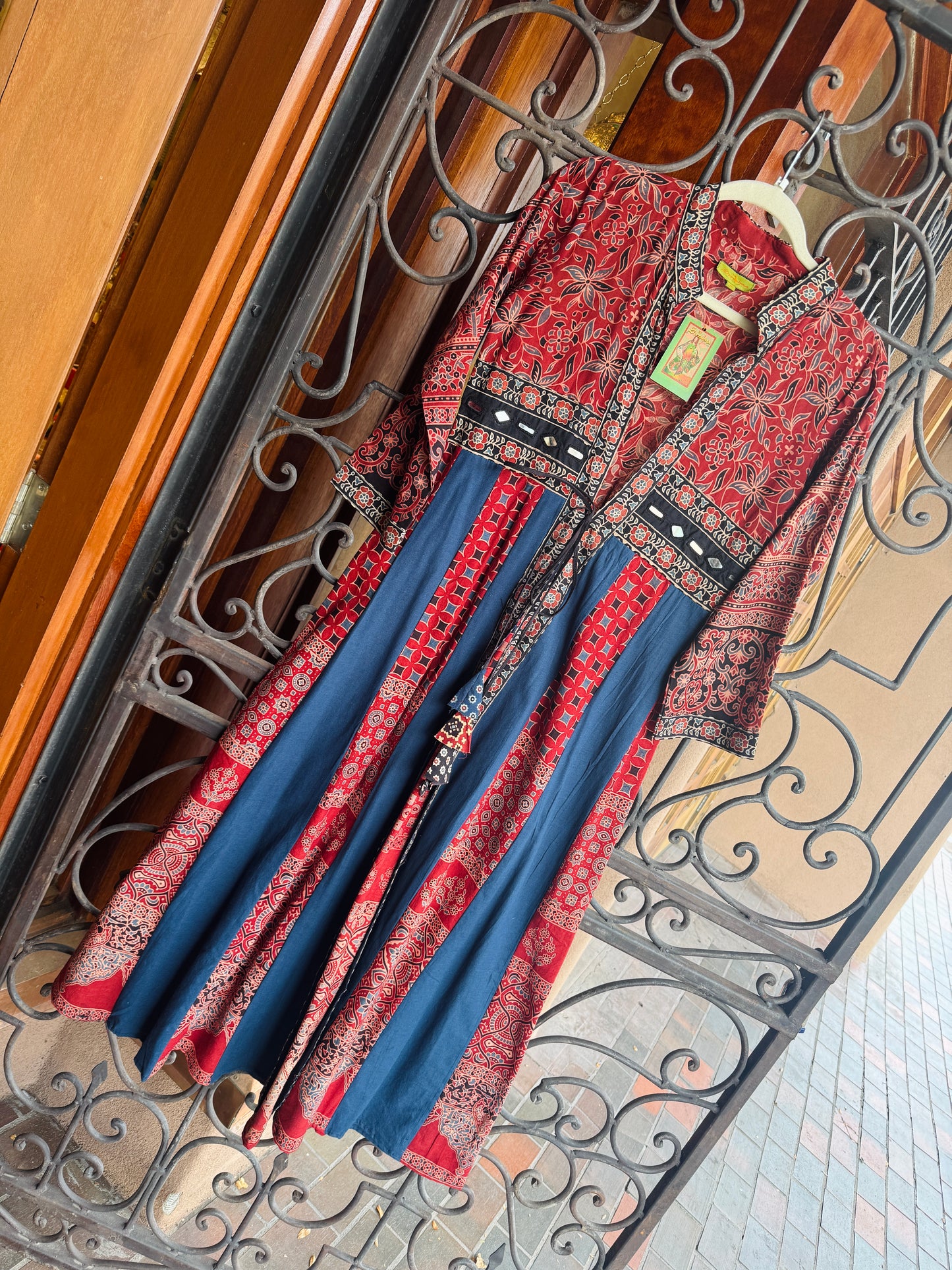 QUEENS GOWN PATCHWORK COTTON COAT DRESS