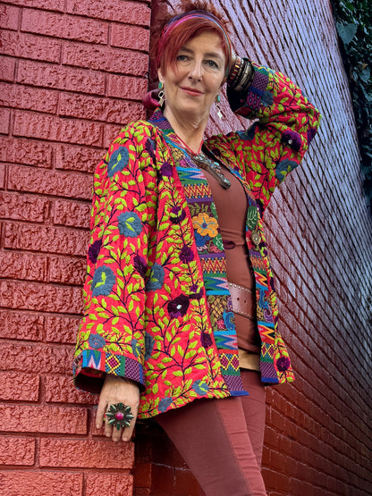 AUTUMN FLORAL TAPESTRY JACKET