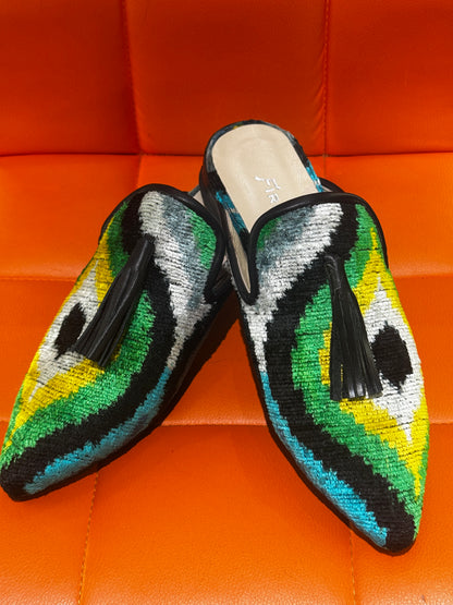 DAMSA VELVET IKAT SLIPPERS