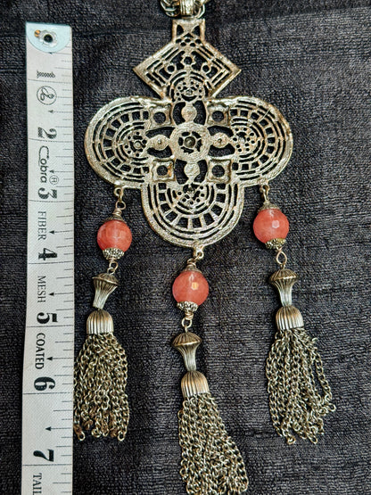 BYZANTINE BEAUTY TASSEL NECKLACE