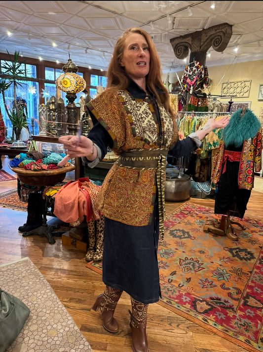 SO VERY KASHMIRI CREWEL UPCYCLED JACKET