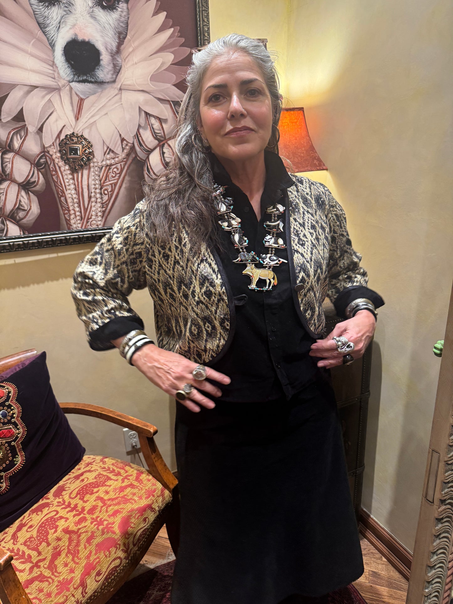 SNAKESKIN SEQUIN BOLERO