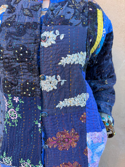 PATCHWORK NEHRU COAT