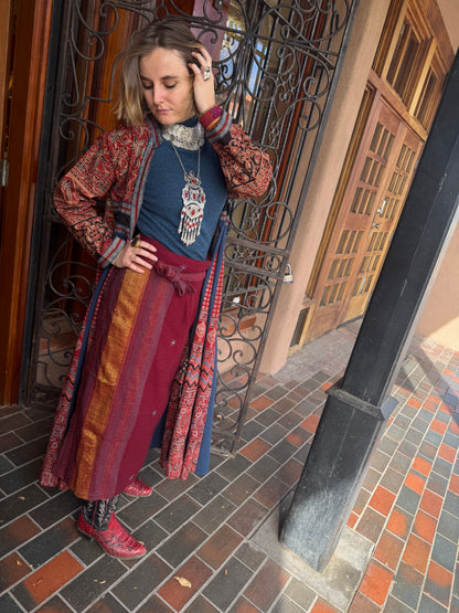 QUEENS GOWN PATCHWORK COTTON COAT DRESS