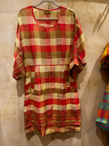 LINEN LINA DRESS HAND LOOMED