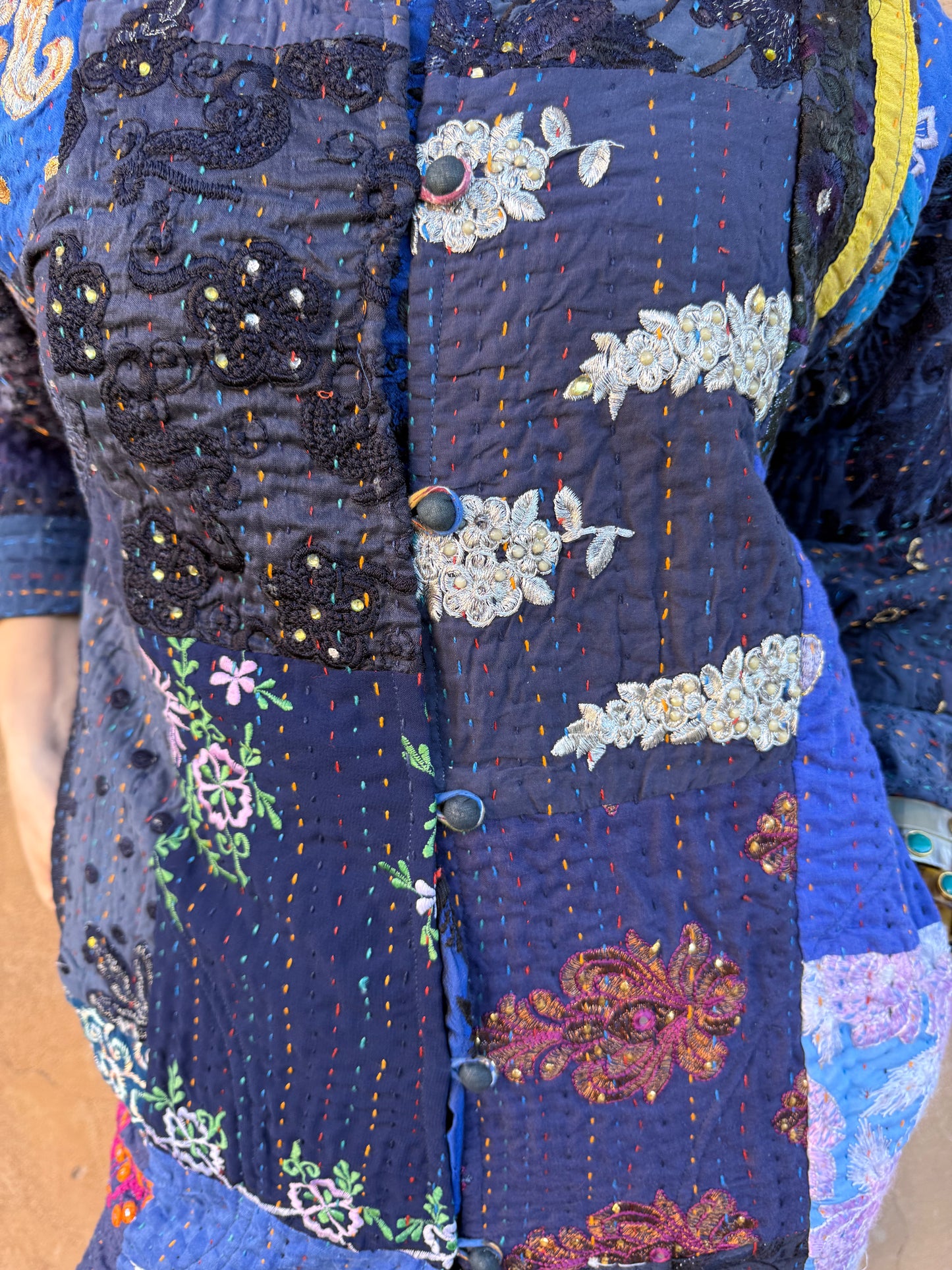 PATCHWORK NEHRU COAT