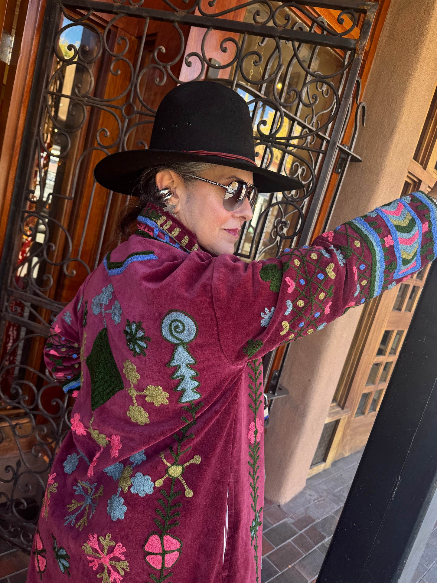 DAISY CHAIN COTTON VELVET COAT