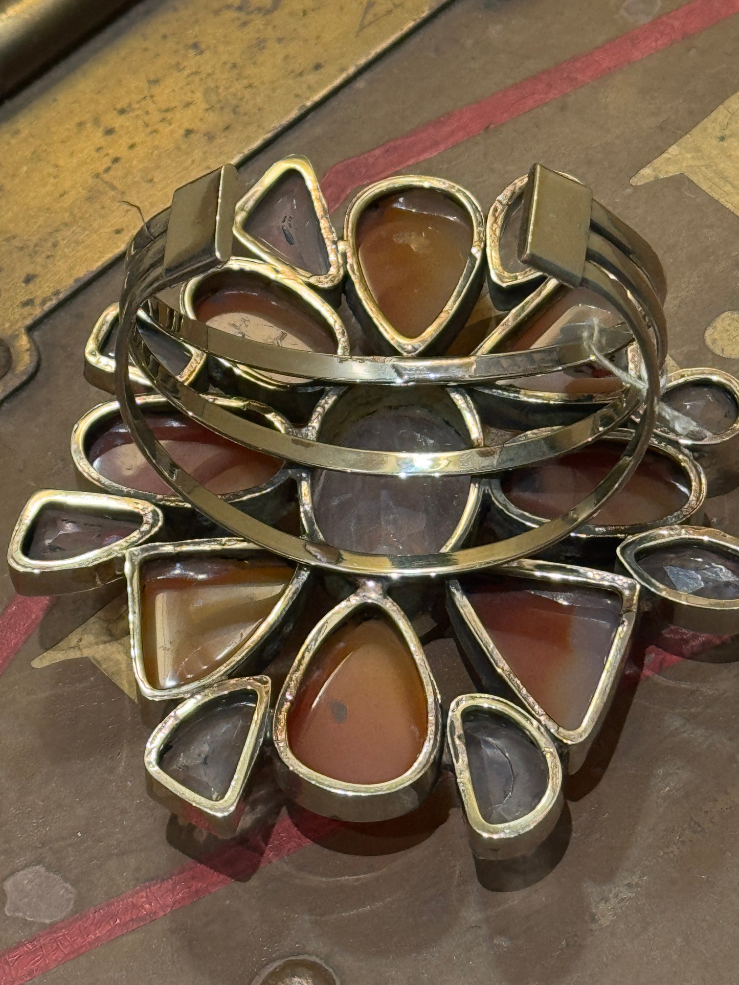 MAMMOTH GEMSTONE MOSAIC CUFFS