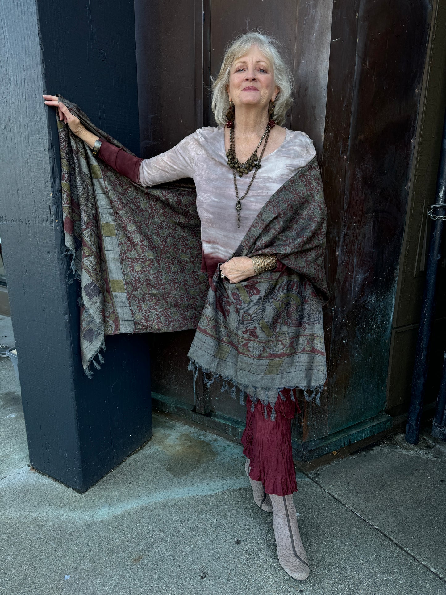 GREY GARDENS SILK SHAWL