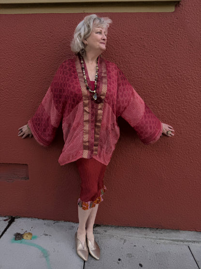 CRAZY FOR CORAL KIMONO