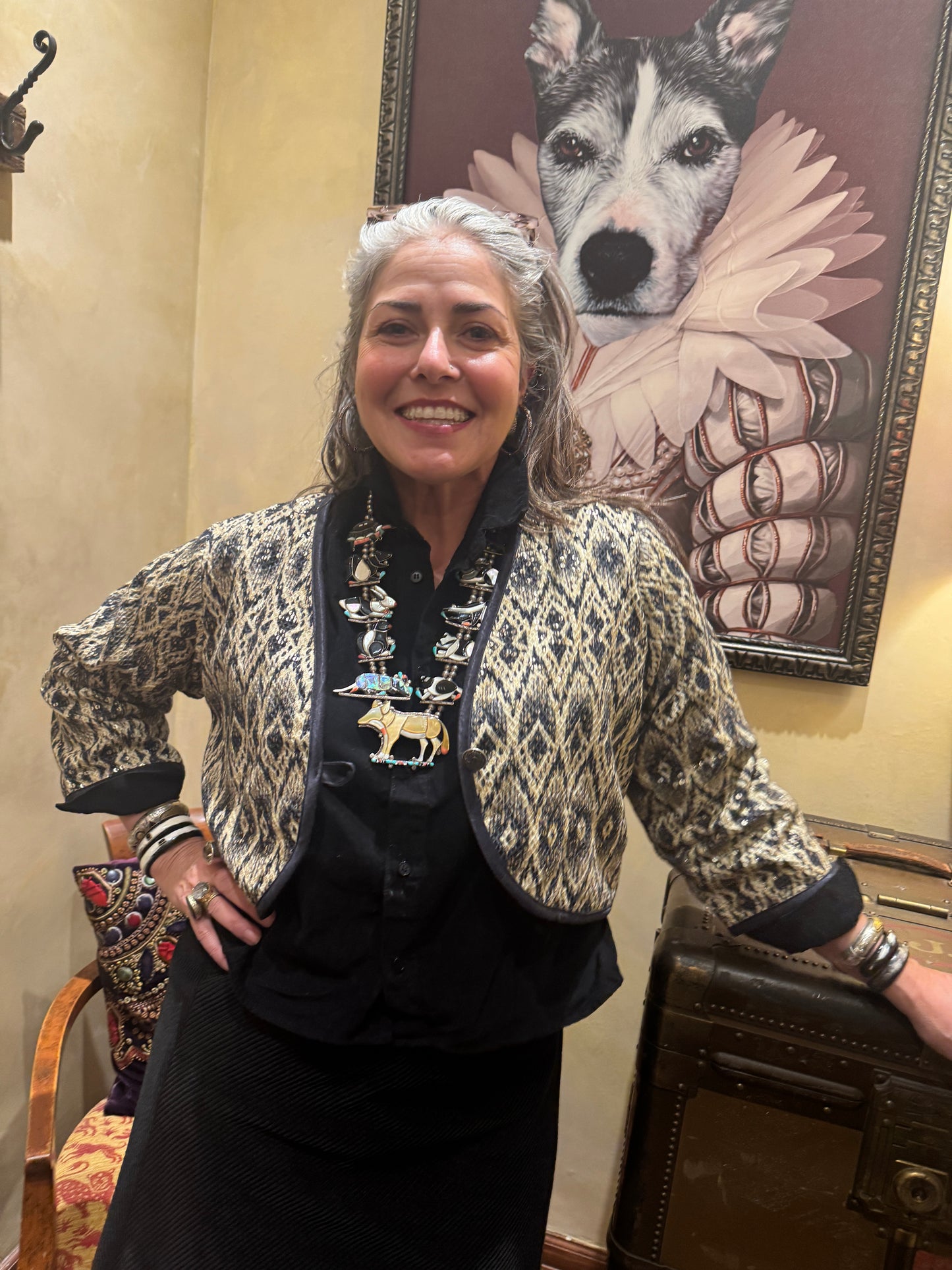 SNAKESKIN SEQUIN BOLERO