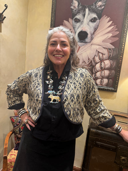 SNAKESKIN SEQUIN BOLERO