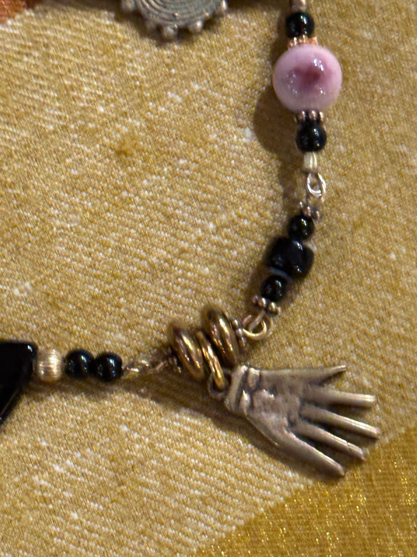 BYZANTINE BLACK ONYX CROSS NECKLACE