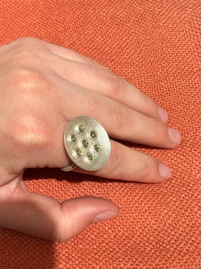 PERIDOT SPHERE RING