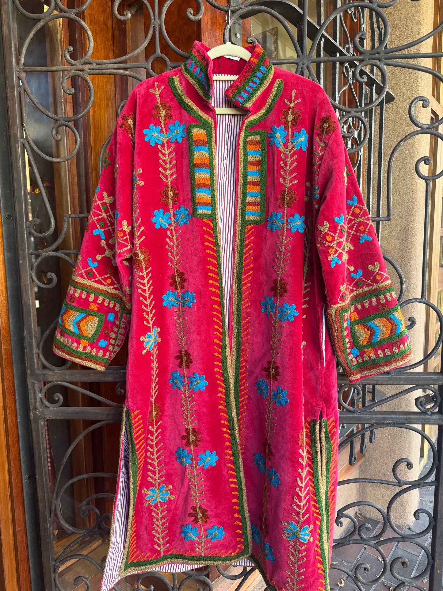 DAISY CHAIN COTTON VELVET COAT