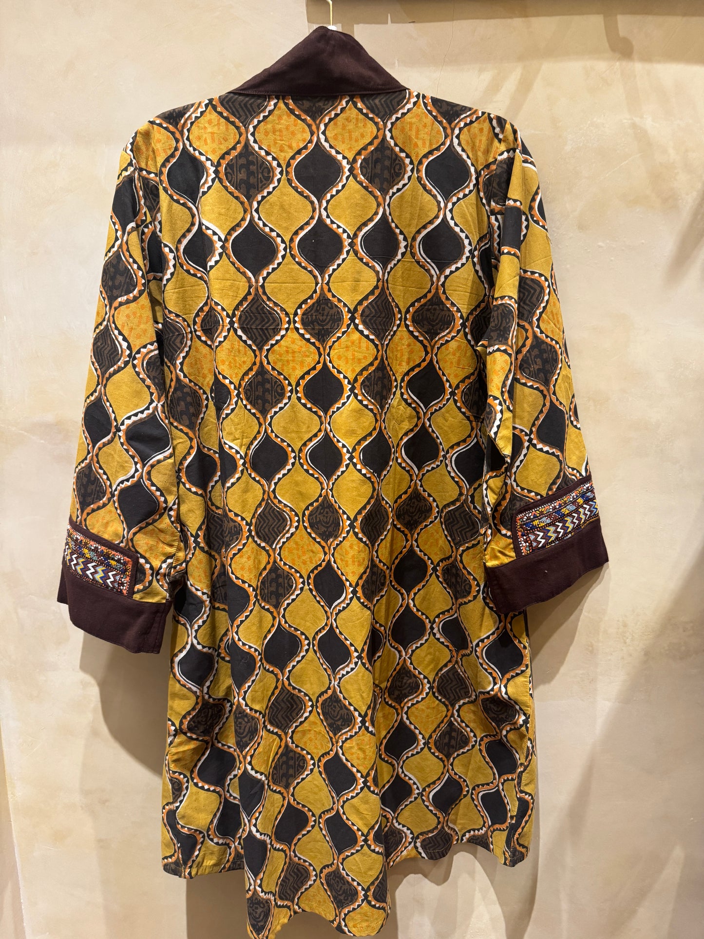 GOLDEN OGEE EMBROIDERED TRIBAL COTTON COAT