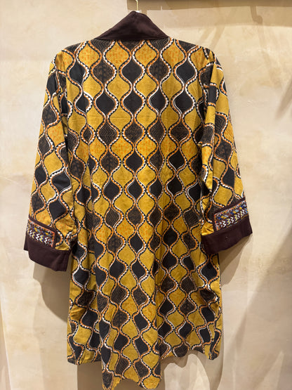 GOLDEN OGEE EMBROIDERED TRIBAL COTTON COAT
