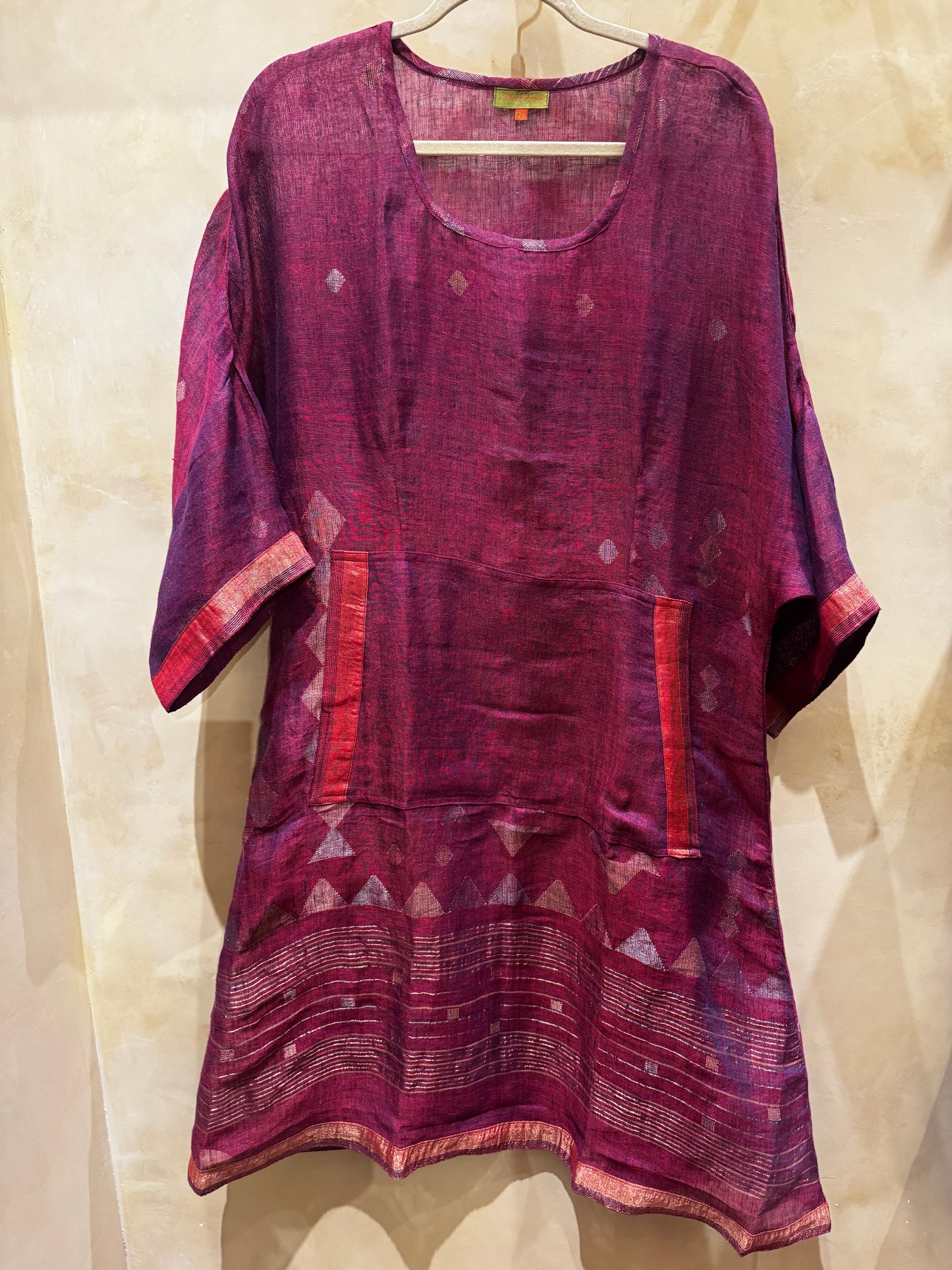 LINEN LINA DRESS HAND LOOMED