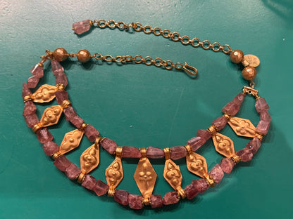 RHUBARB QUARTZ COLLAR NECKLACE