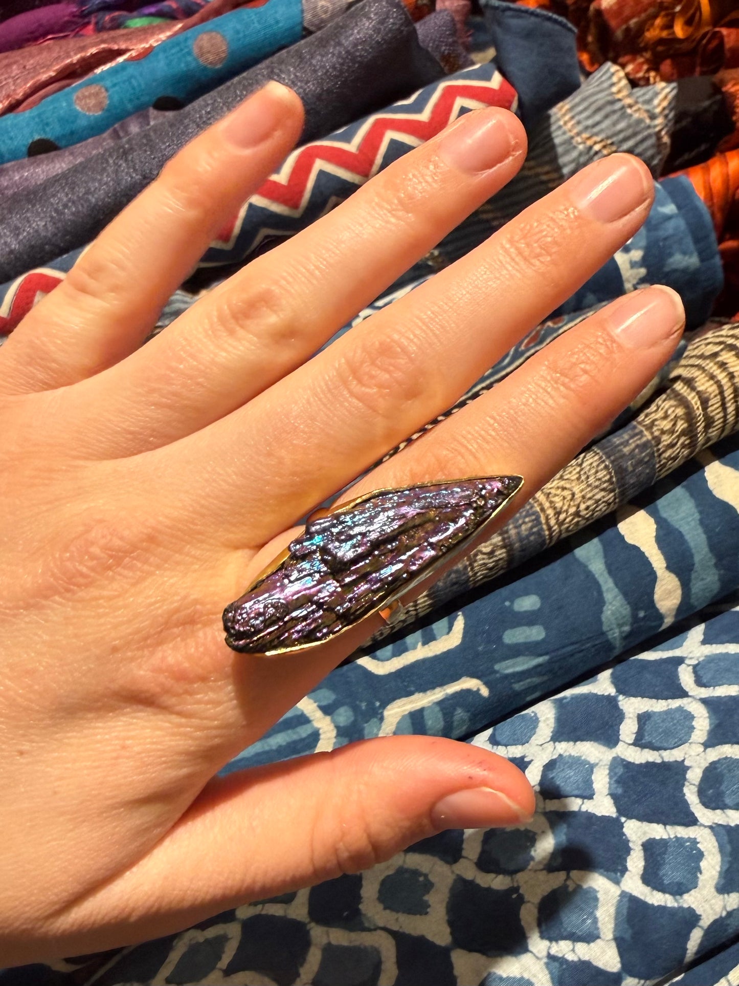 KYANITE LIGHTENING BOLT RING