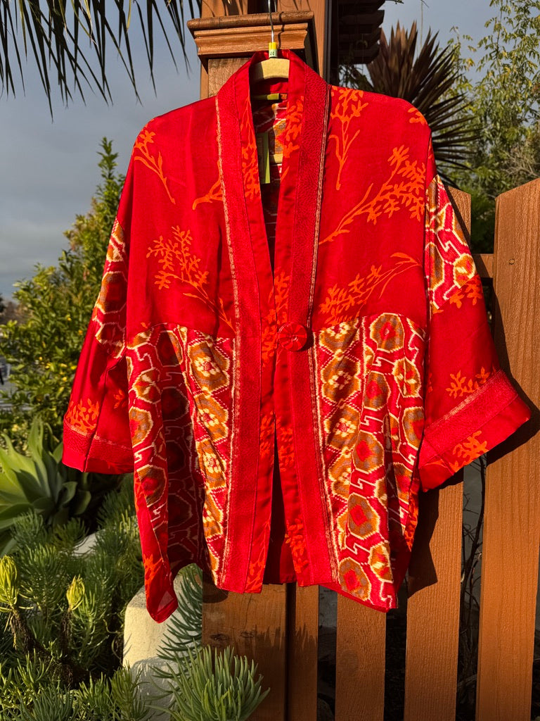 RAVISHING RED RUBY SHORT KIMONOS