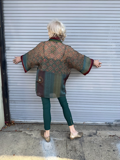 TEAL TILE KIMONOS - SHORT