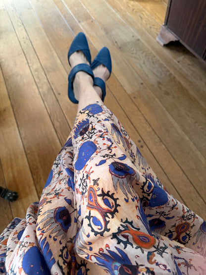 ALEGRA MAXI DRESS BLUE EXOTIC GARDEN