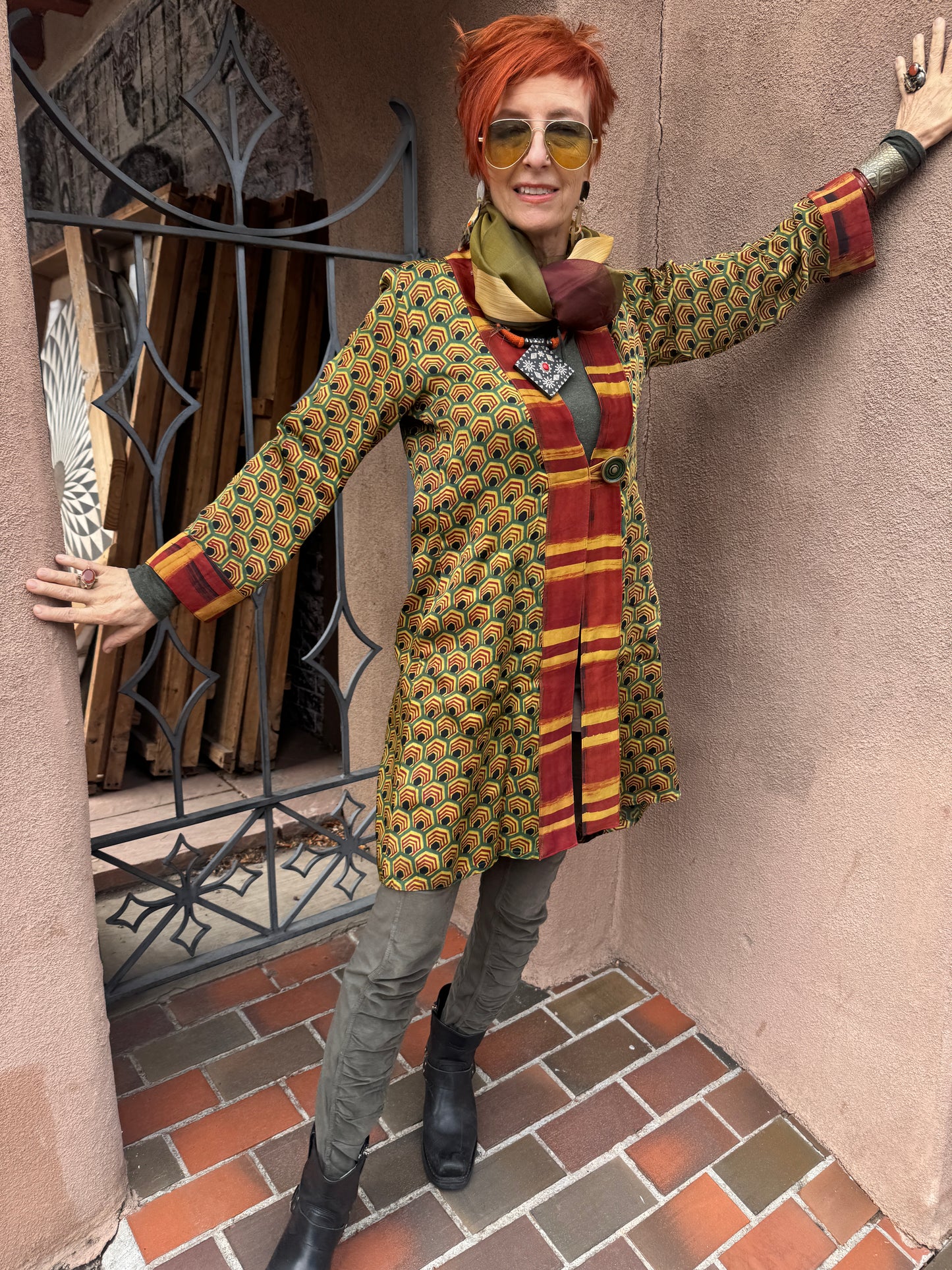 HONEYCOMB SWING COAT