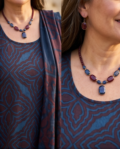 DEEP INDIGO SLIP DRESS