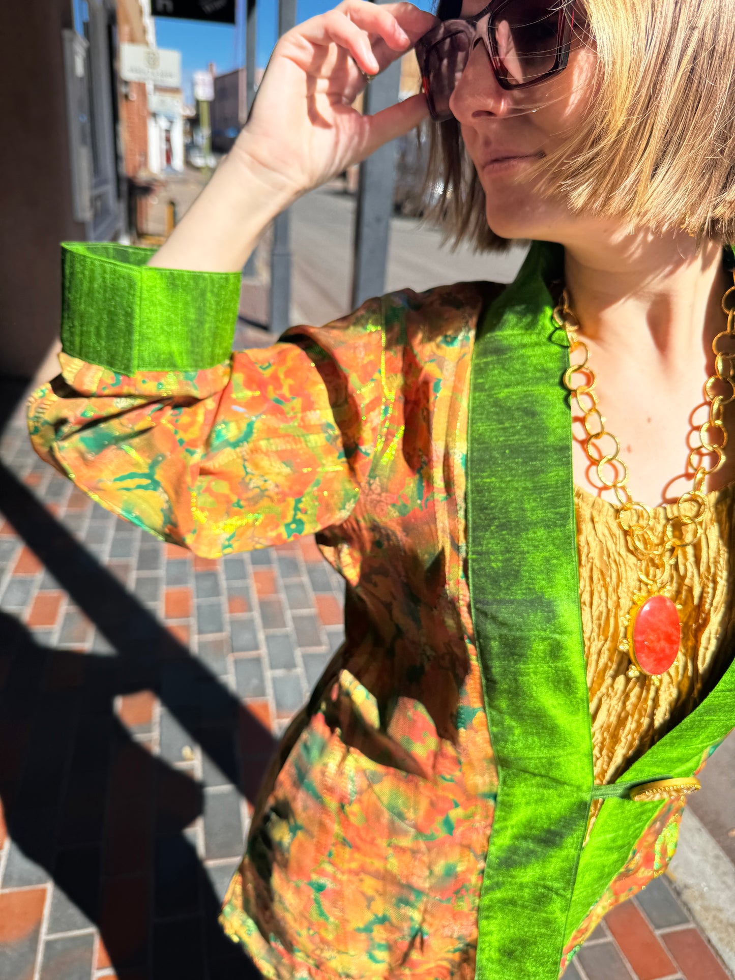 ADOBE PARROT SHIMMERING SWING JACKET