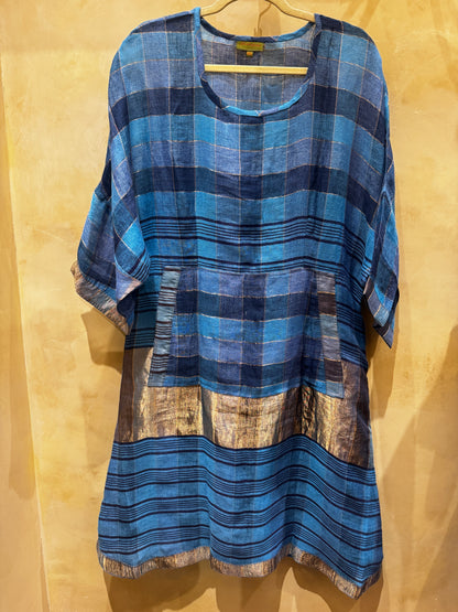 LINEN LINA DRESS HAND LOOMED