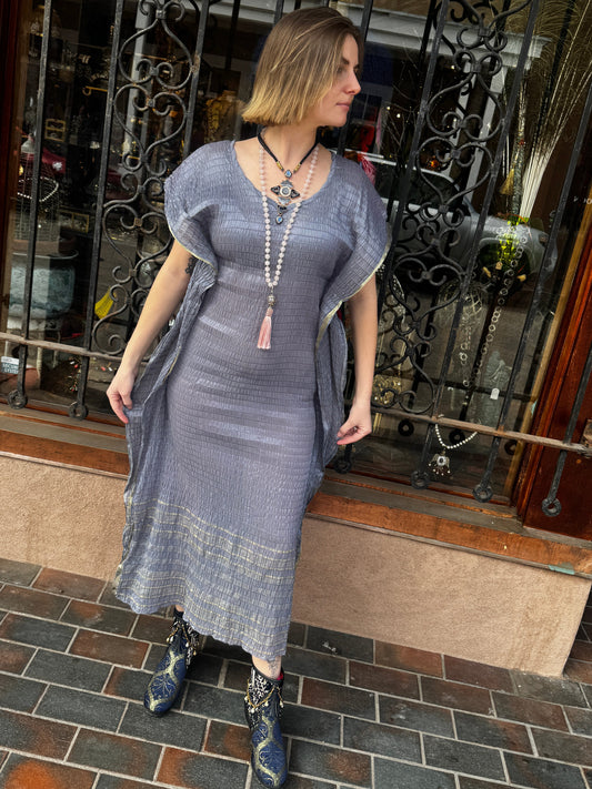 SLATE BLUE SHEATH DRESS